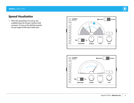 Autopan effect, wireframe