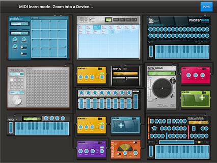 MIDI Learn workflow, zoomed out design