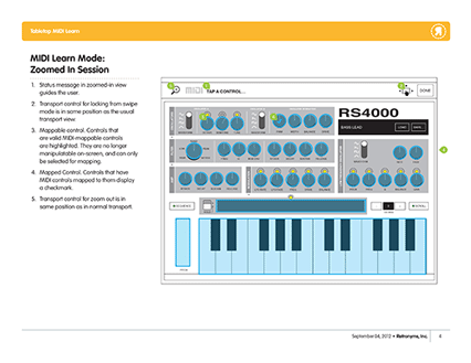 MIDI Learn wireframe excerpt