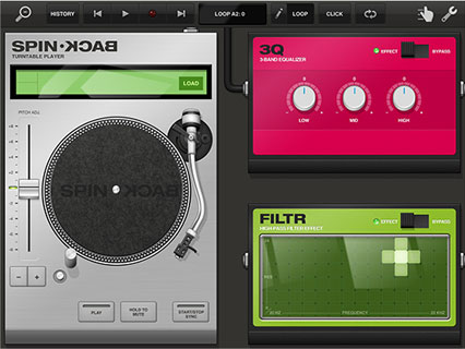 SpinBack turntable, default state